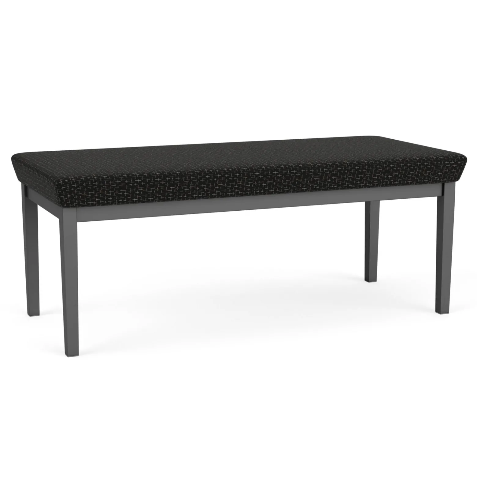 New Castle Steel Two Seat Bench with Designer Upholstery