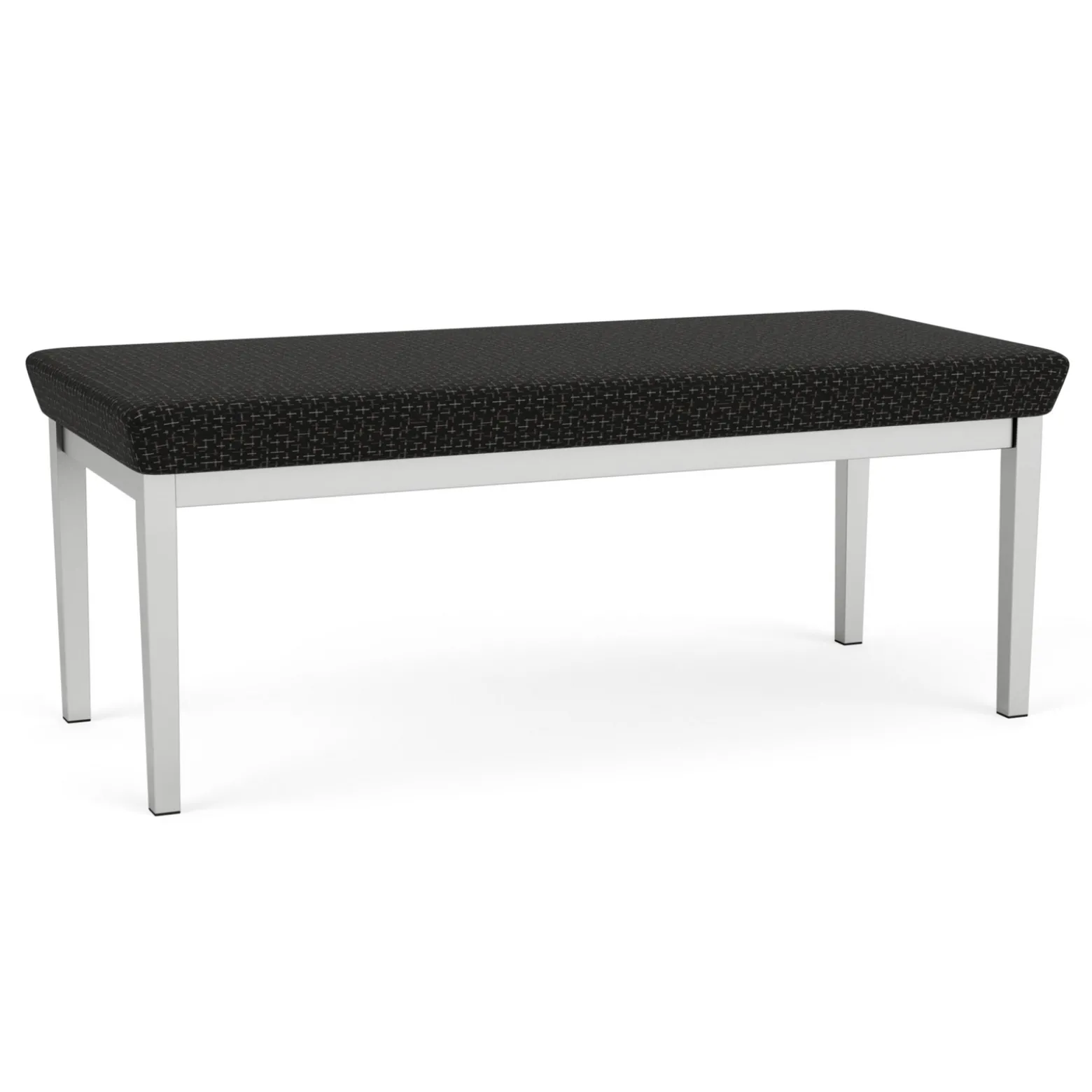 New Castle Steel Two Seat Bench with Designer Upholstery