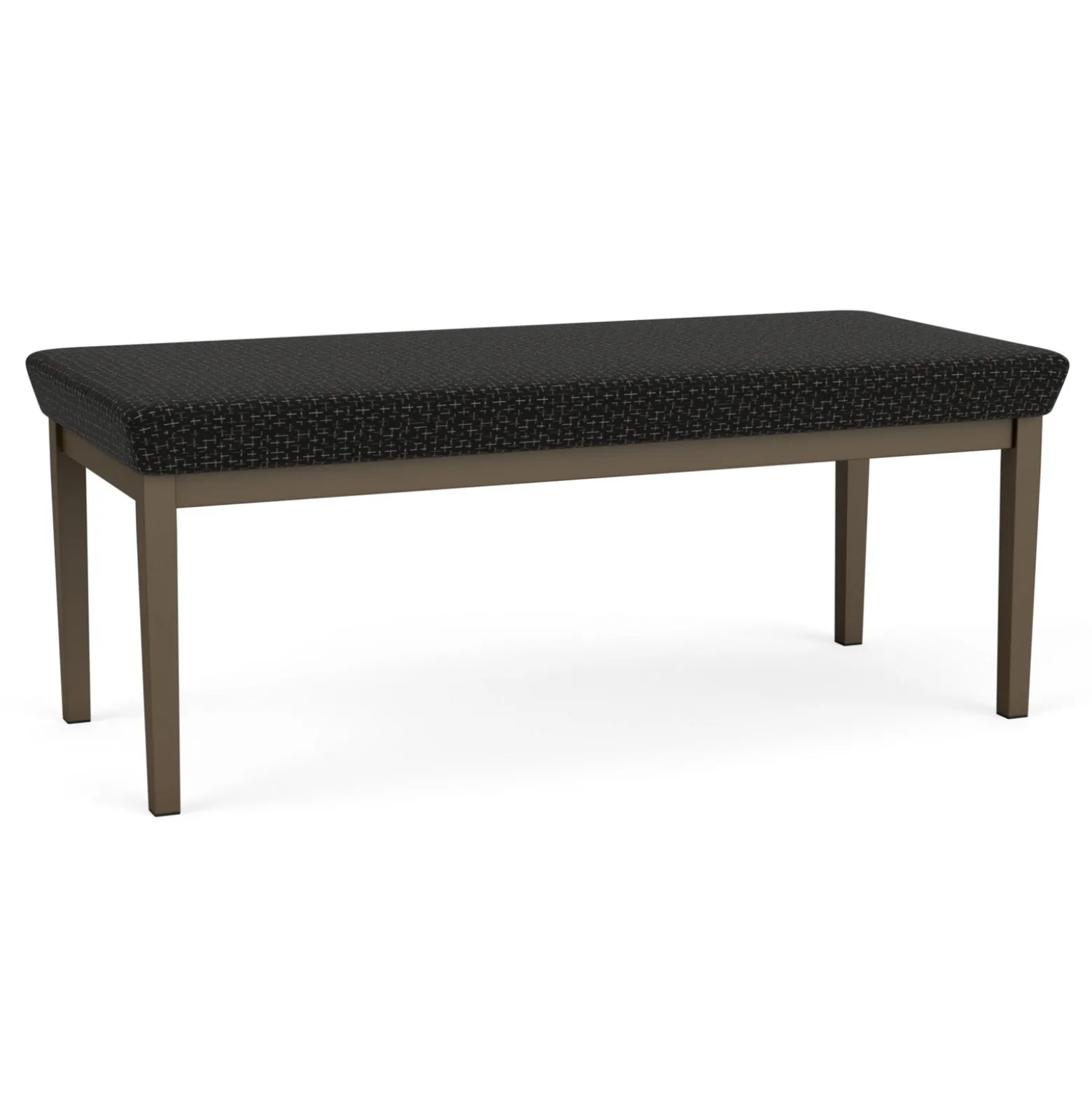 New Castle Steel Two Seat Bench with Designer Upholstery