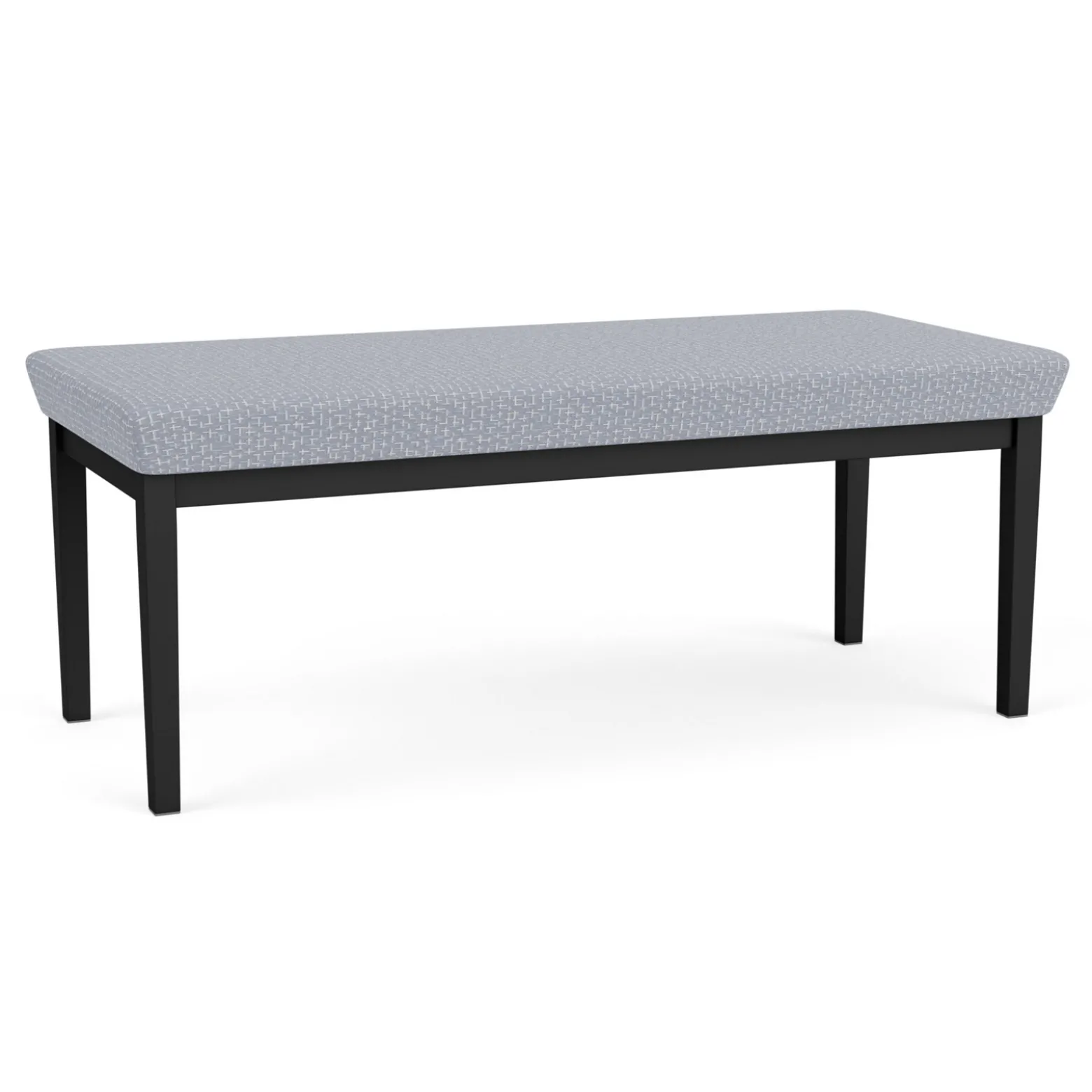 New Castle Steel Two Seat Bench with Designer Upholstery