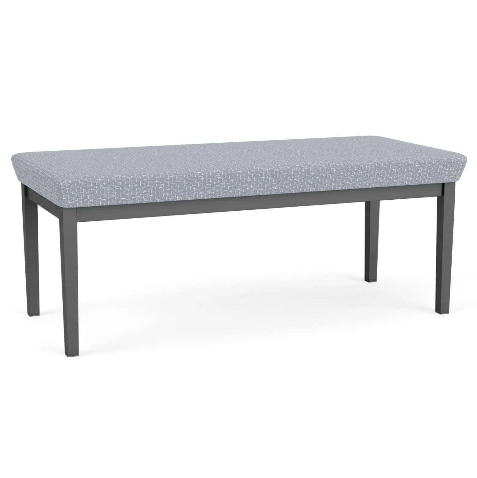 New Castle Steel Two Seat Bench with Designer Upholstery