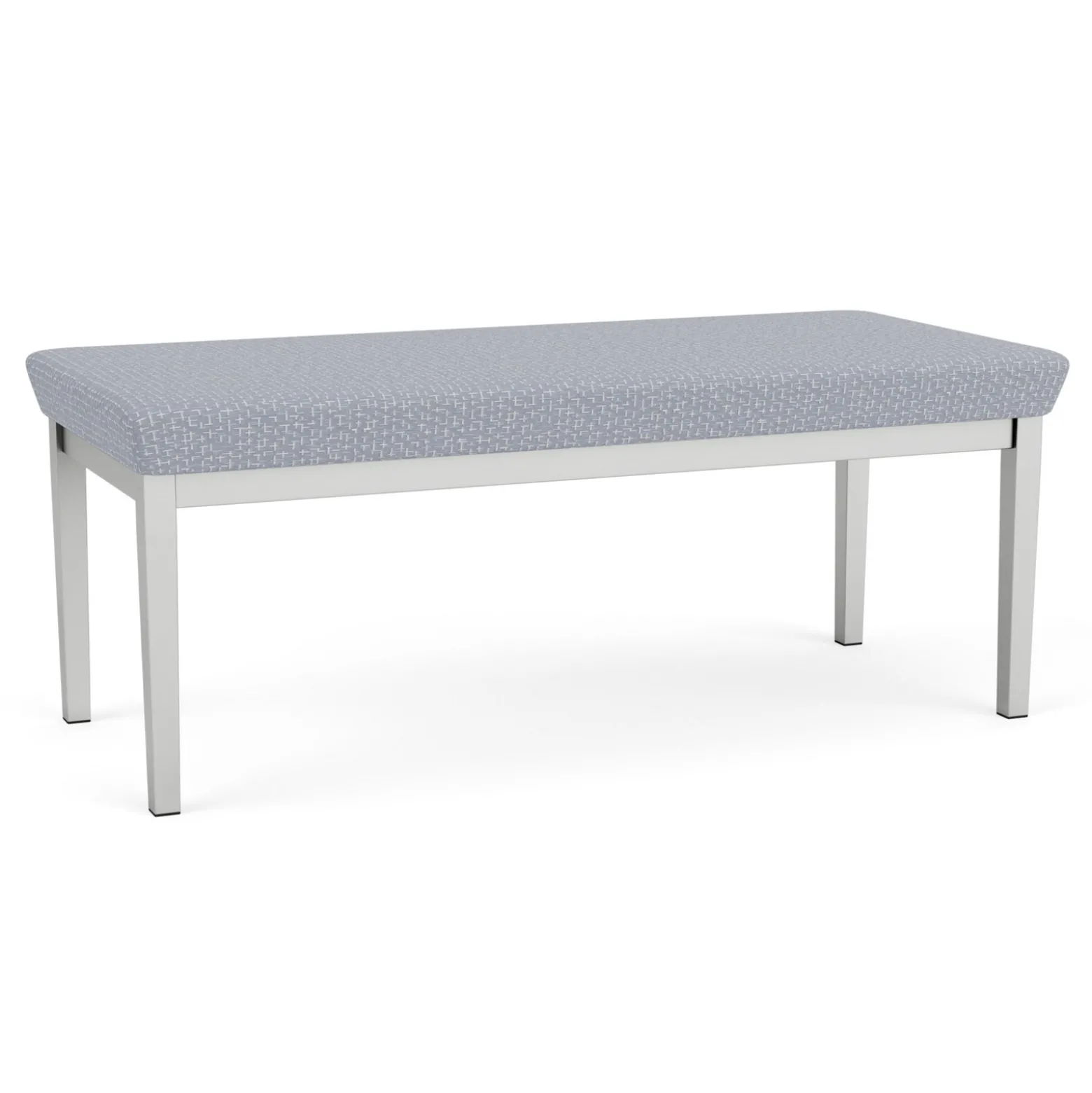 New Castle Steel Two Seat Bench with Designer Upholstery