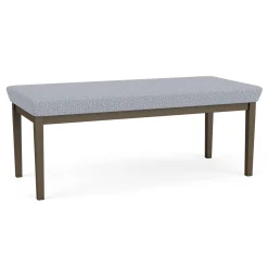 New Castle Steel Two Seat Bench with Designer Upholstery