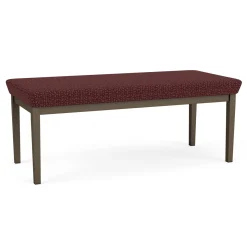 New Castle Steel Two Seat Bench with Designer Upholstery