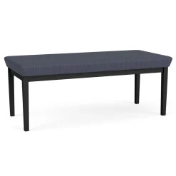 New Castle Steel Two Seat Bench with Designer Upholstery