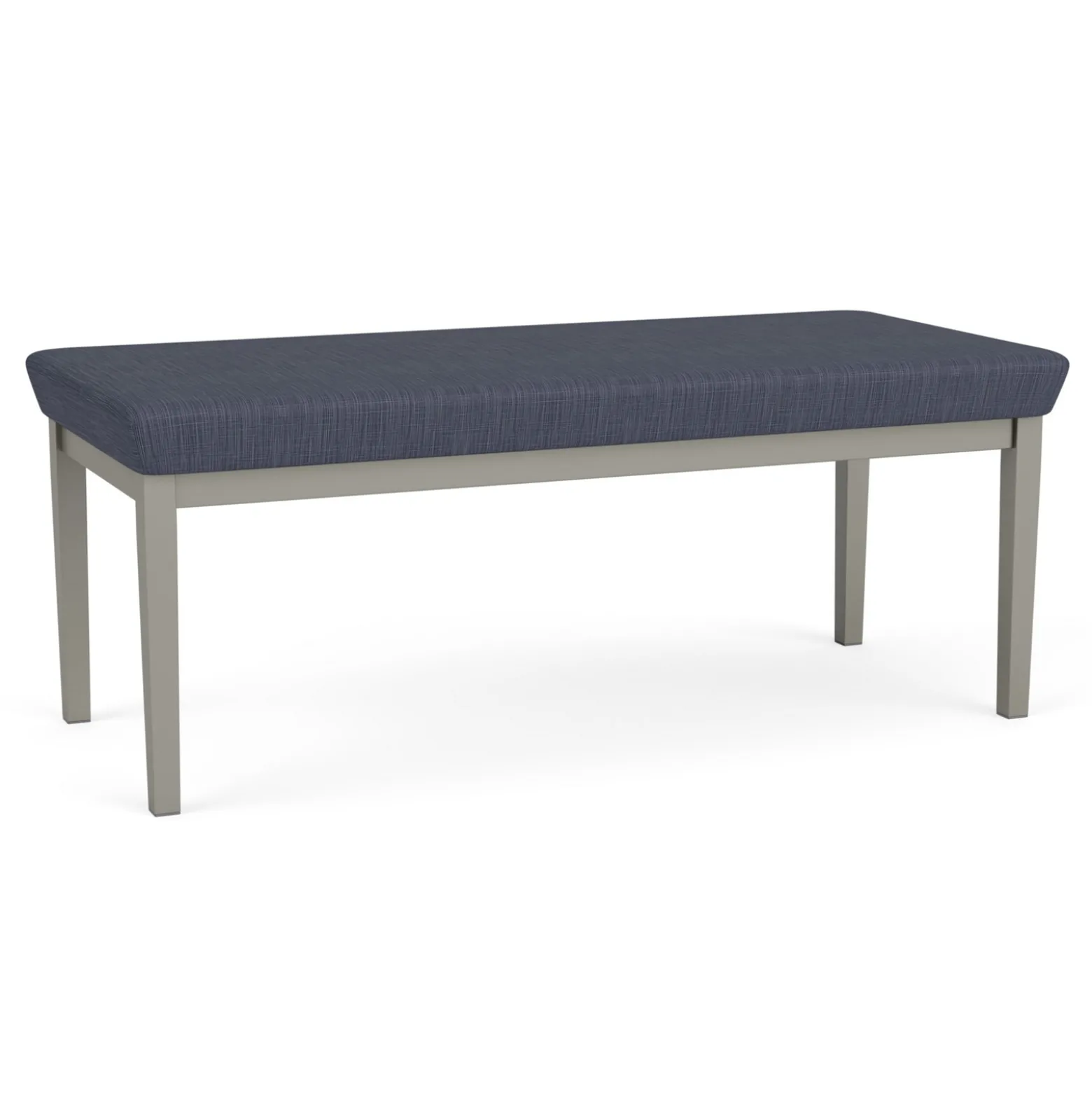 New Castle Steel Two Seat Bench with Designer Upholstery