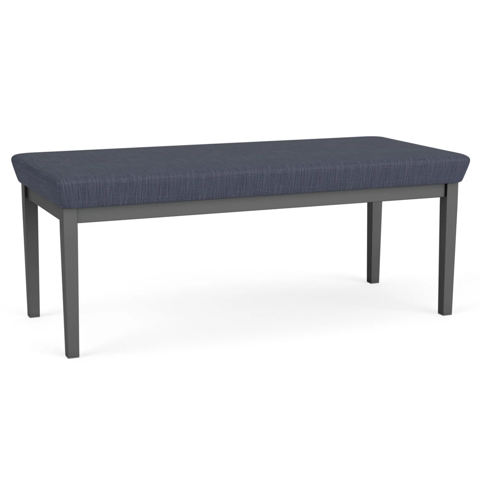 New Castle Steel Two Seat Bench with Designer Upholstery