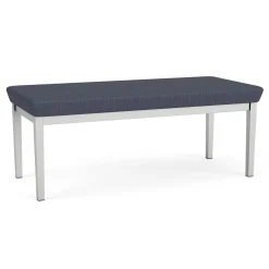 New Castle Steel Two Seat Bench with Designer Upholstery