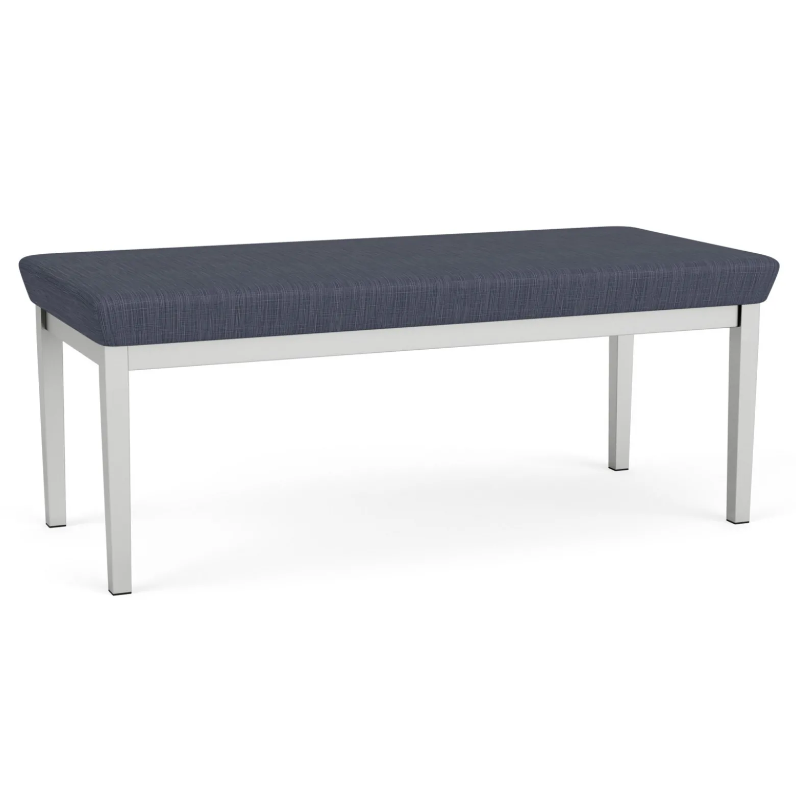 New Castle Steel Two Seat Bench with Designer Upholstery