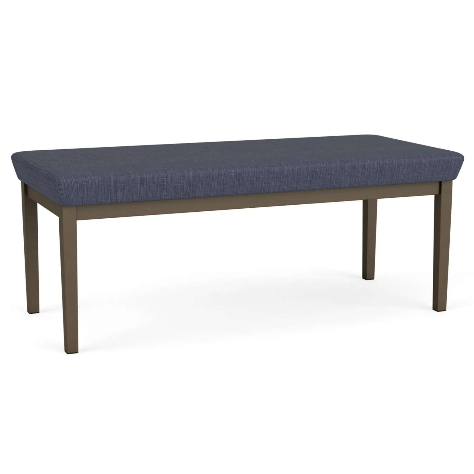 New Castle Steel Two Seat Bench with Designer Upholstery