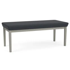 New Castle Steel Two Seat Bench with Designer Upholstery
