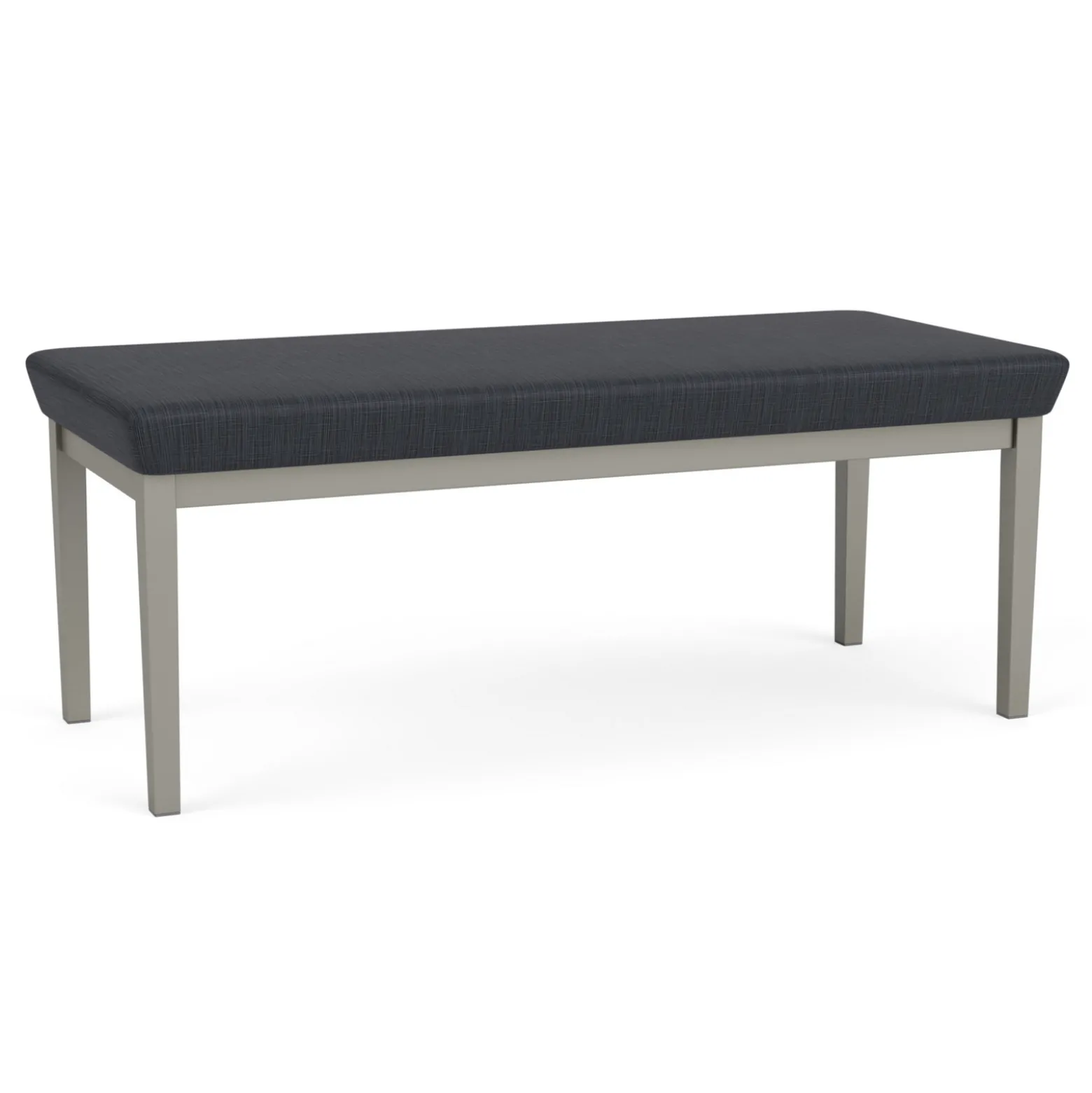 New Castle Steel Two Seat Bench with Designer Upholstery
