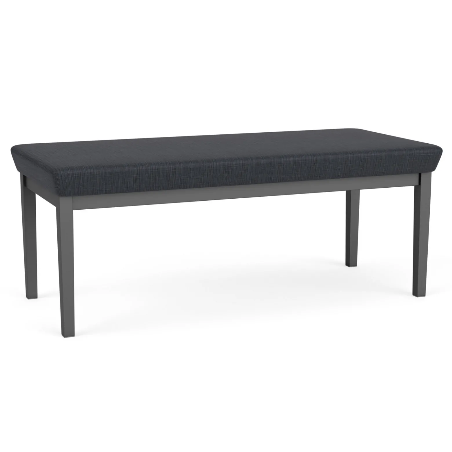 New Castle Steel Two Seat Bench with Designer Upholstery