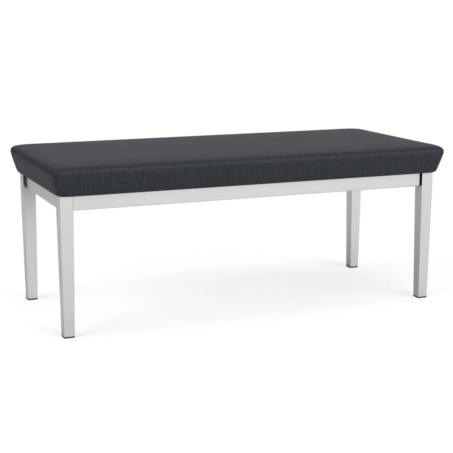 New Castle Steel Two Seat Bench with Designer Upholstery
