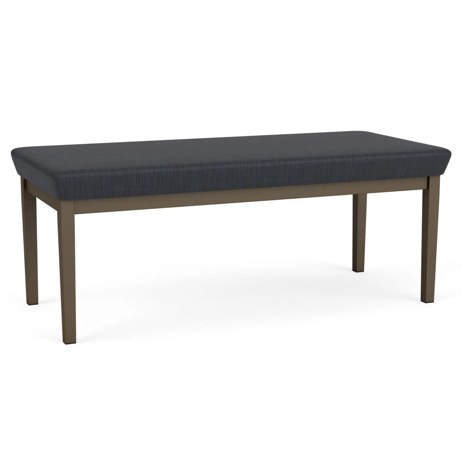 New Castle Steel Two Seat Bench with Designer Upholstery
