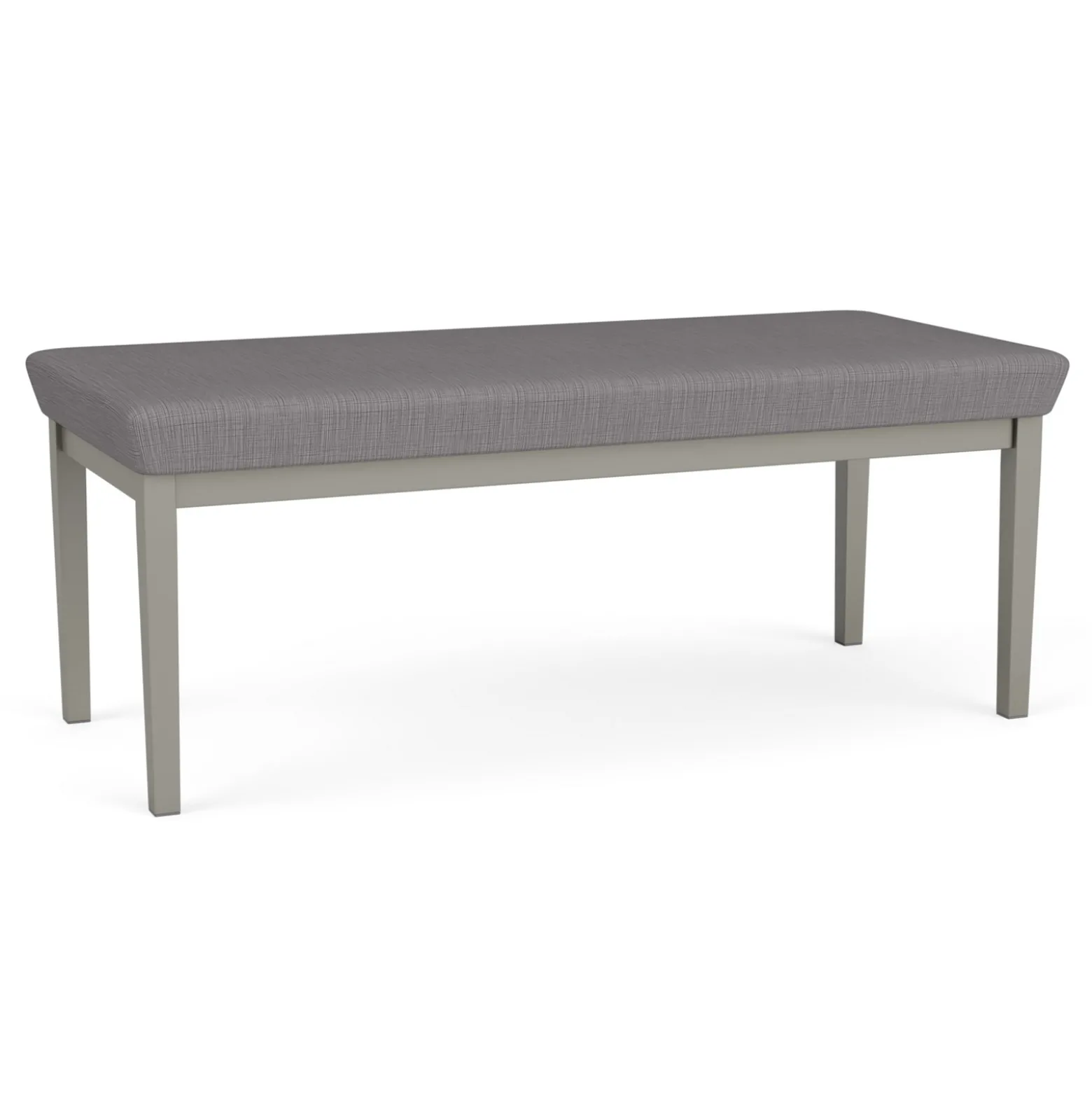 New Castle Steel Two Seat Bench with Designer Upholstery