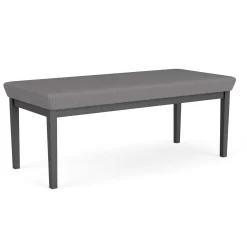 New Castle Steel Two Seat Bench with Designer Upholstery