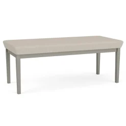 New Castle Steel Two Seat Bench with Designer Upholstery