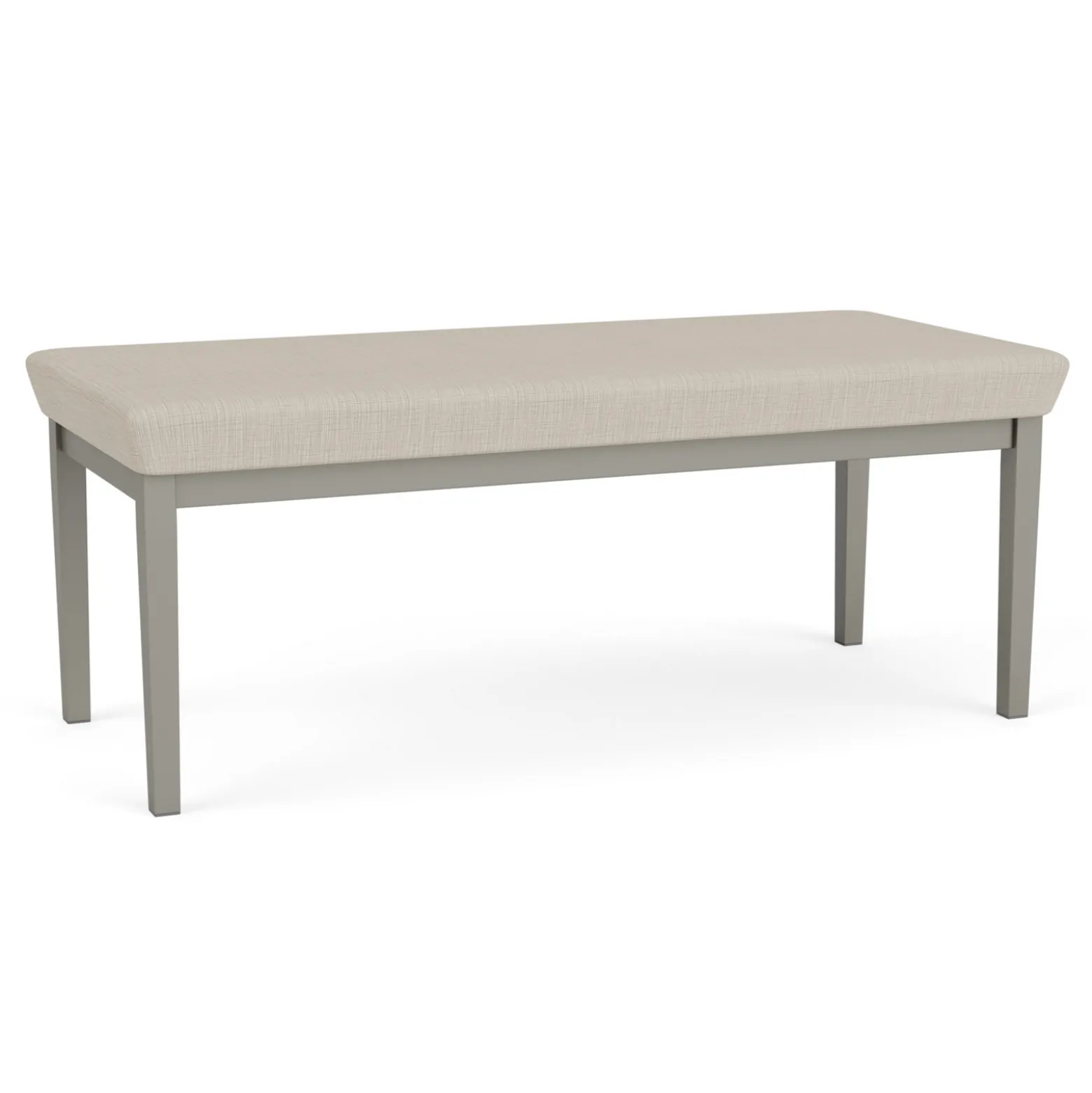 New Castle Steel Two Seat Bench with Designer Upholstery