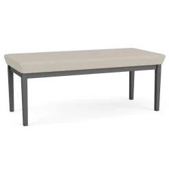New Castle Steel Two Seat Bench with Designer Upholstery