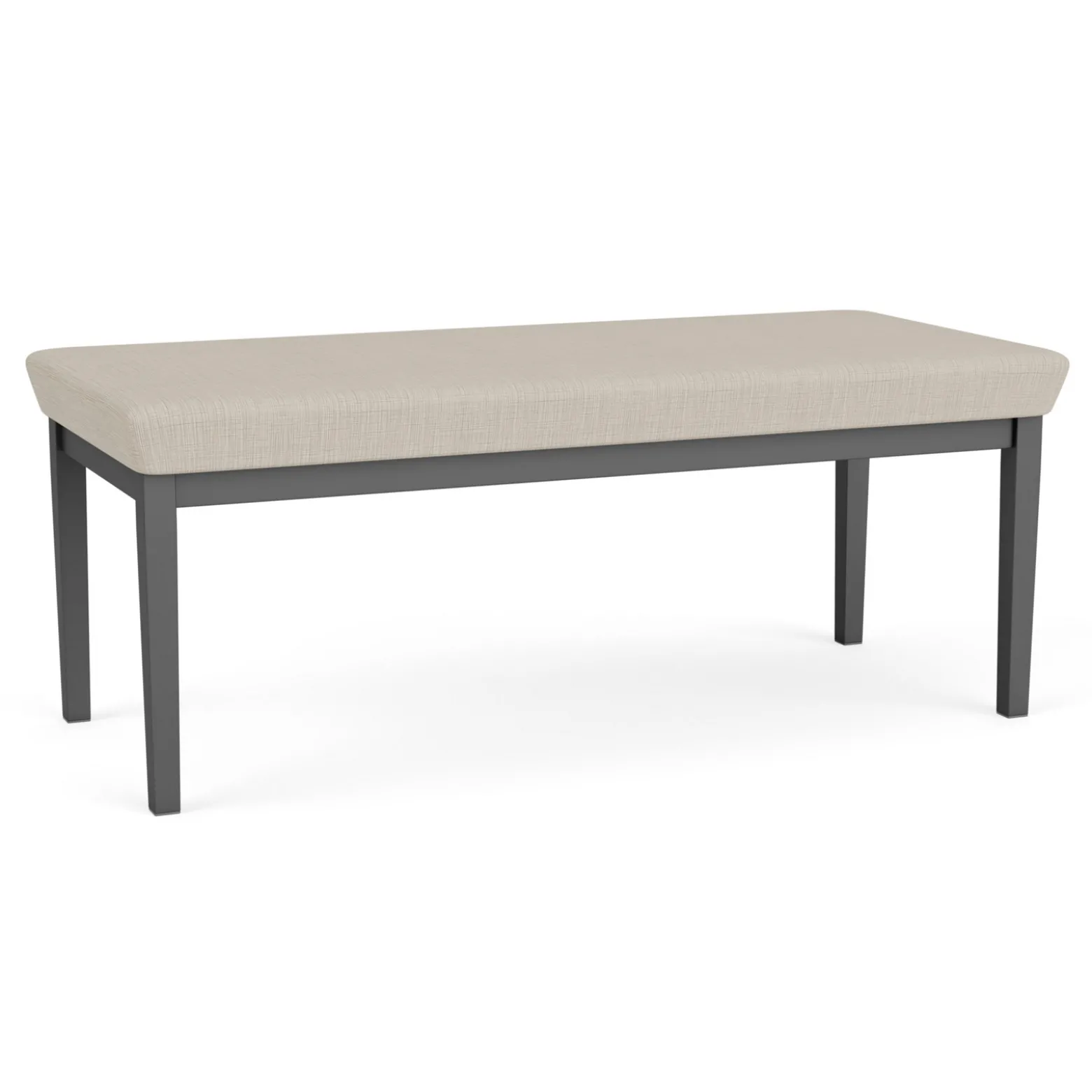 New Castle Steel Two Seat Bench with Designer Upholstery