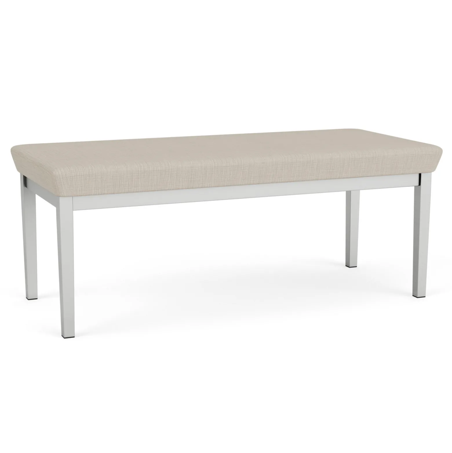 New Castle Steel Two Seat Bench with Designer Upholstery
