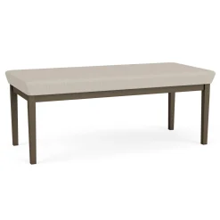 New Castle Steel Two Seat Bench with Designer Upholstery