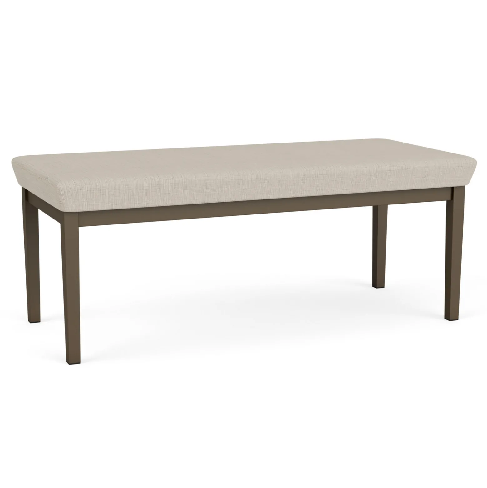 New Castle Steel Two Seat Bench with Designer Upholstery