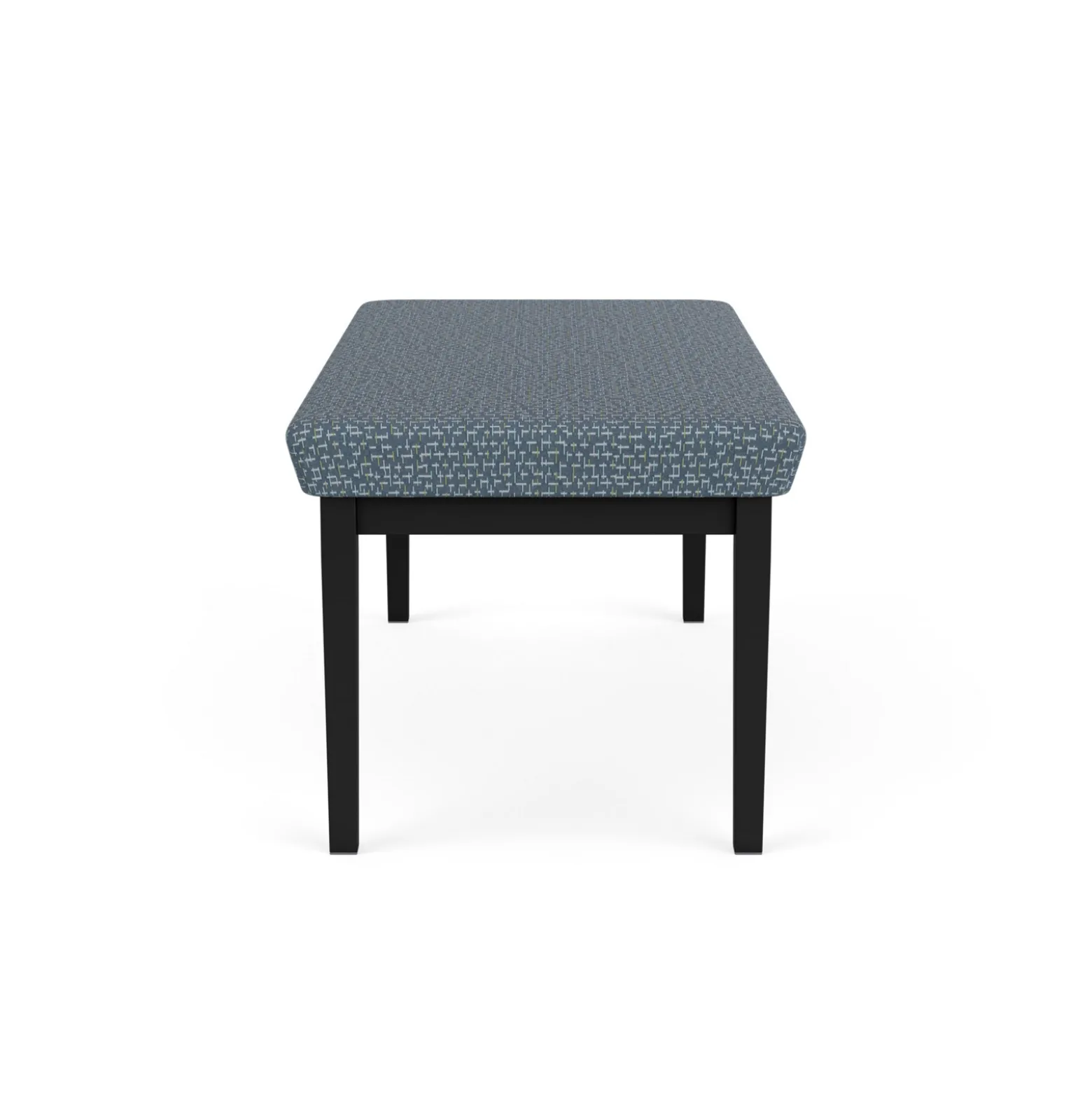 New Castle Steel Two Seat Bench with Designer Upholstery