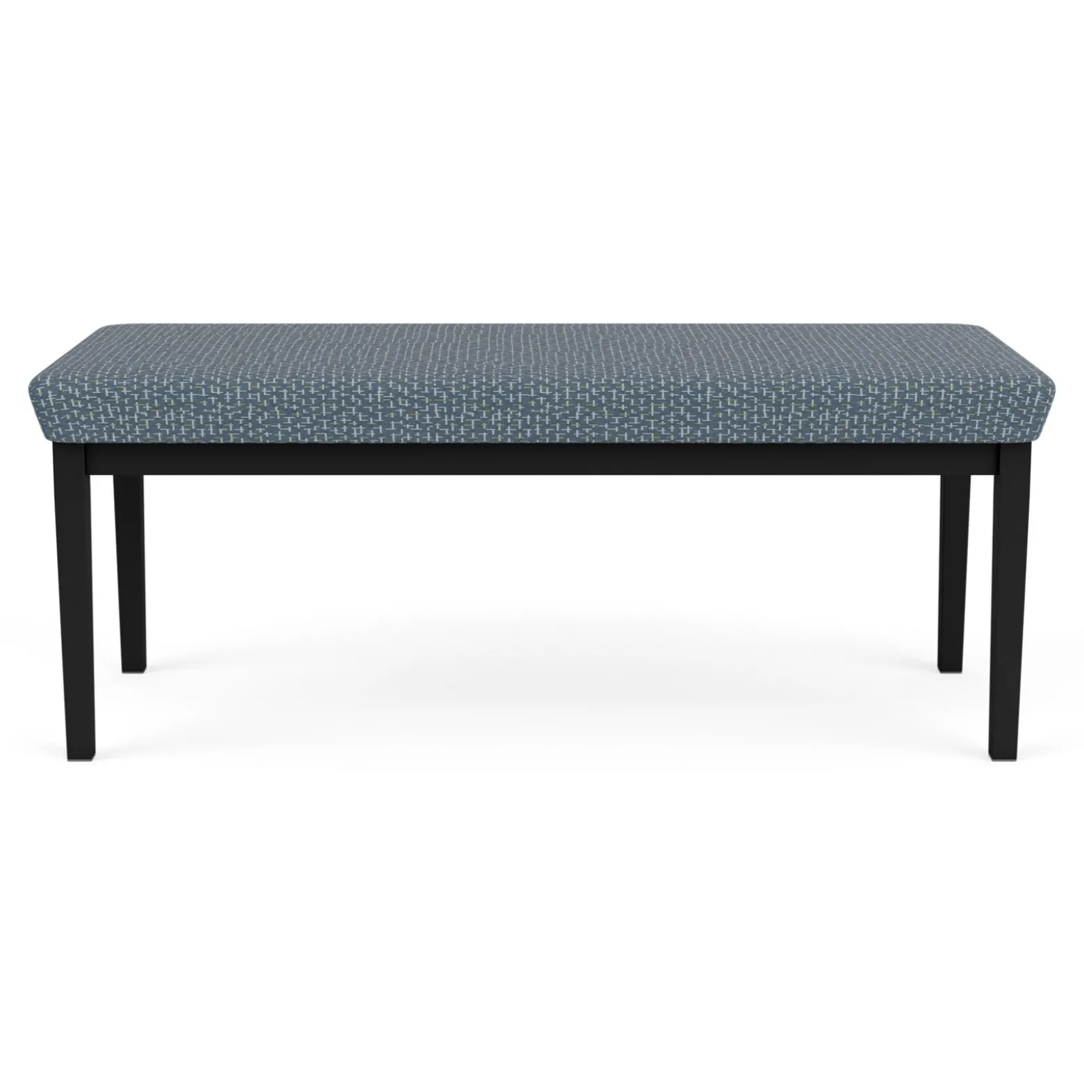 New Castle Steel Two Seat Bench with Designer Upholstery
