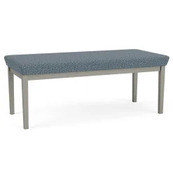 New Castle Steel Two Seat Bench with Designer Upholstery