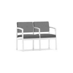 New Castle Steel Two Seat and Center Arm with Designer Upholstery