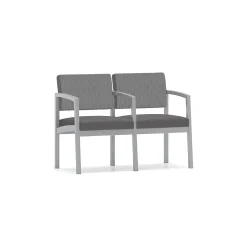 New Castle Steel Two Seat and Center Arm with Designer Upholstery