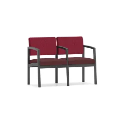 New Castle Steel Two Seat and Center Arm with Designer Upholstery