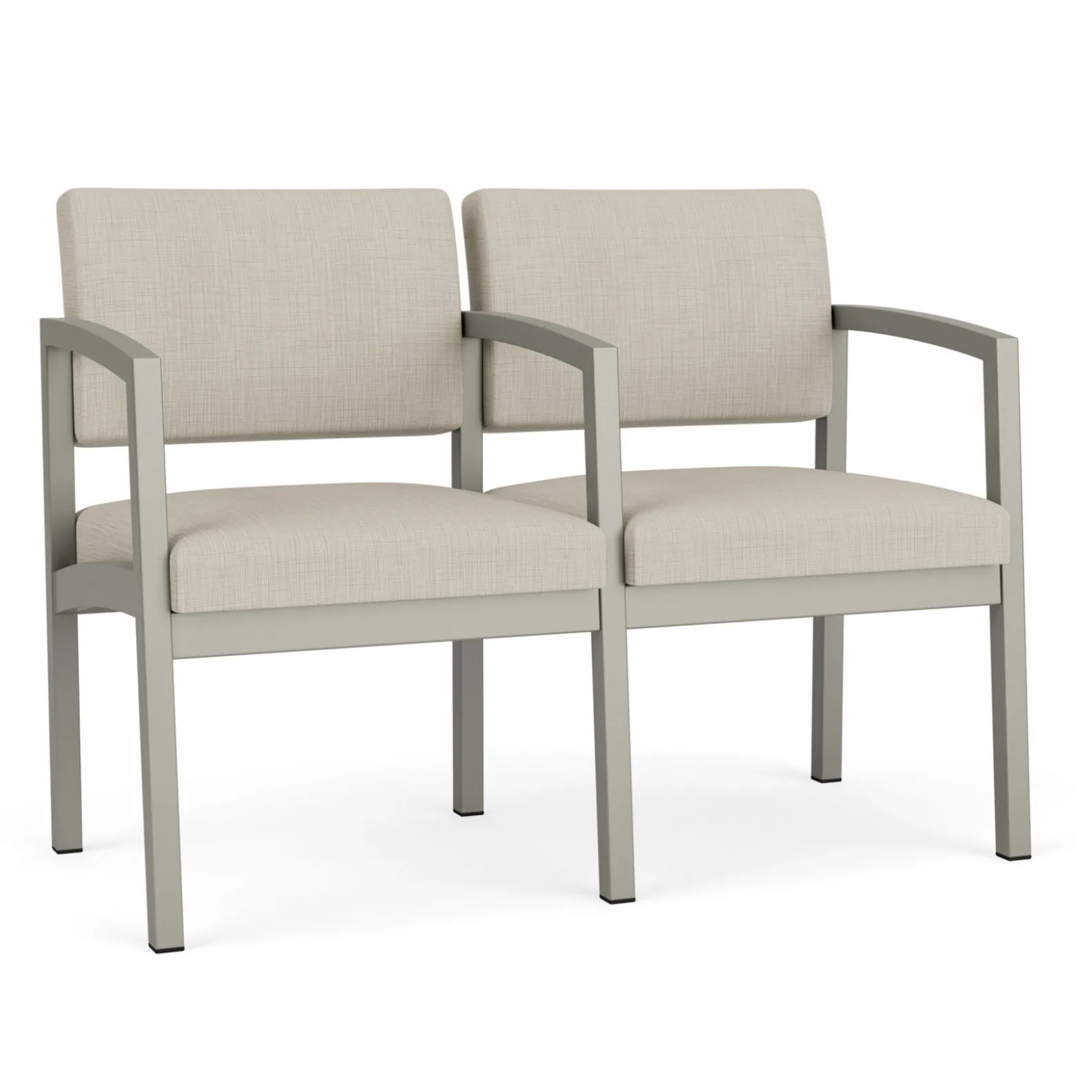 New Castle Steel Two Seat and Center Arm with Designer Upholstery