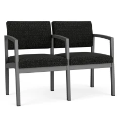 New Castle Steel Two Seat and Center Arm with Designer Upholstery