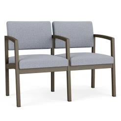 New Castle Steel Two Seat and Center Arm with Designer Upholstery