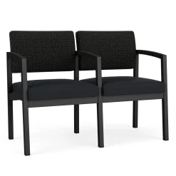 New Castle Steel Two Seat and Center Arm with Designer Upholstery