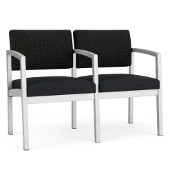 New Castle Steel Two Seat and Center Arm with Designer Upholstery