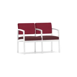 New Castle Steel Two Seat and Center Arm with Designer Upholstery