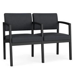 New Castle Steel Two Seat and Center Arm with Designer Upholstery