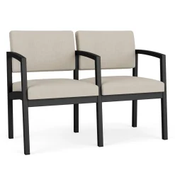 New Castle Steel Two Seat and Center Arm with Designer Upholstery