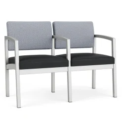 New Castle Steel Two Seat and Center Arm with Designer Upholstery