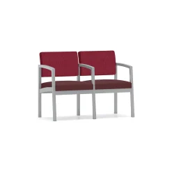 New Castle Steel Two Seat and Center Arm with Designer Upholstery