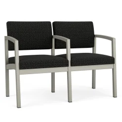 New Castle Steel Two Seat and Center Arm with Designer Upholstery