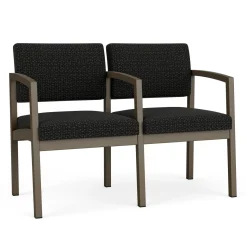 New Castle Steel Two Seat and Center Arm with Designer Upholstery