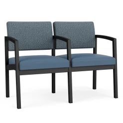 New Castle Steel Two Seat and Center Arm with Designer Upholstery
