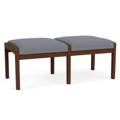 New Castle Wood 2 Seat Bench with Standard Upholstery