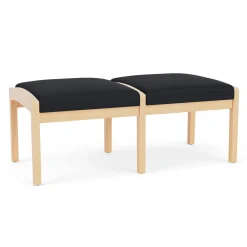 New Castle Wood 2 Seat Bench with Standard Upholstery