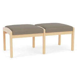 New Castle Wood 2 Seat Bench with Standard Upholstery